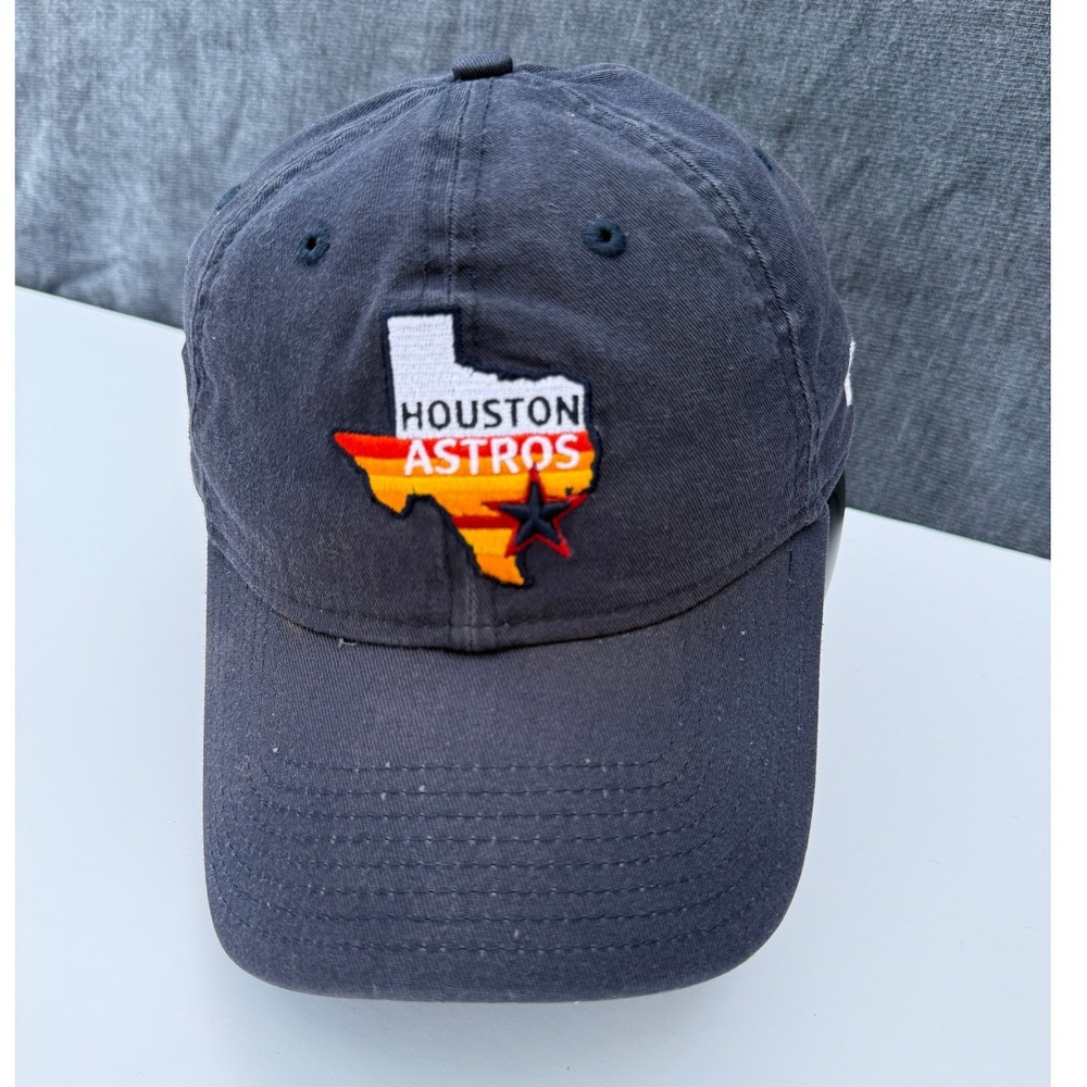 New Era Houston Astros Hat Women OSFA Navy Blue Cotton 2017 World Series Patch